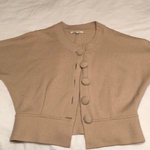 Banana Republic Beige Short Sleeve Cardigan